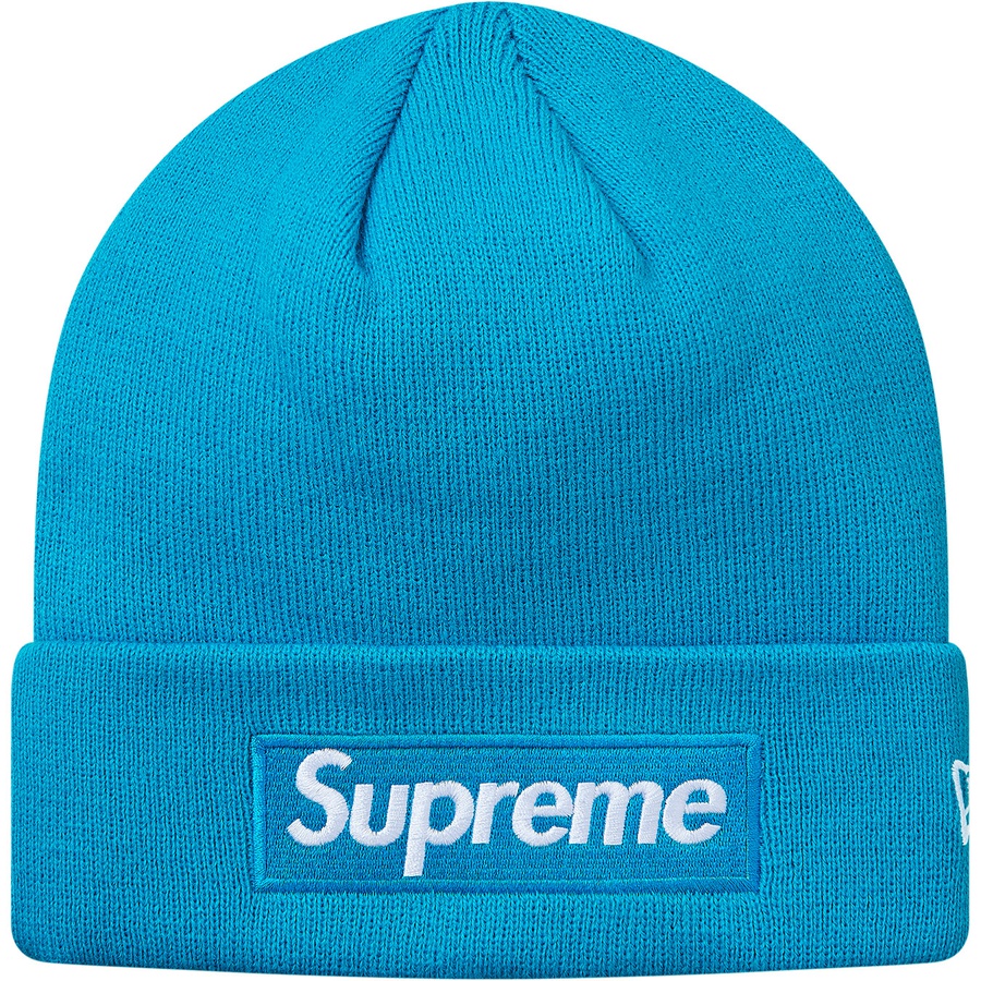 Details on New Era Box Logo Beanie Bright Royal from fall winter
                                                    2018 (Price is $38)