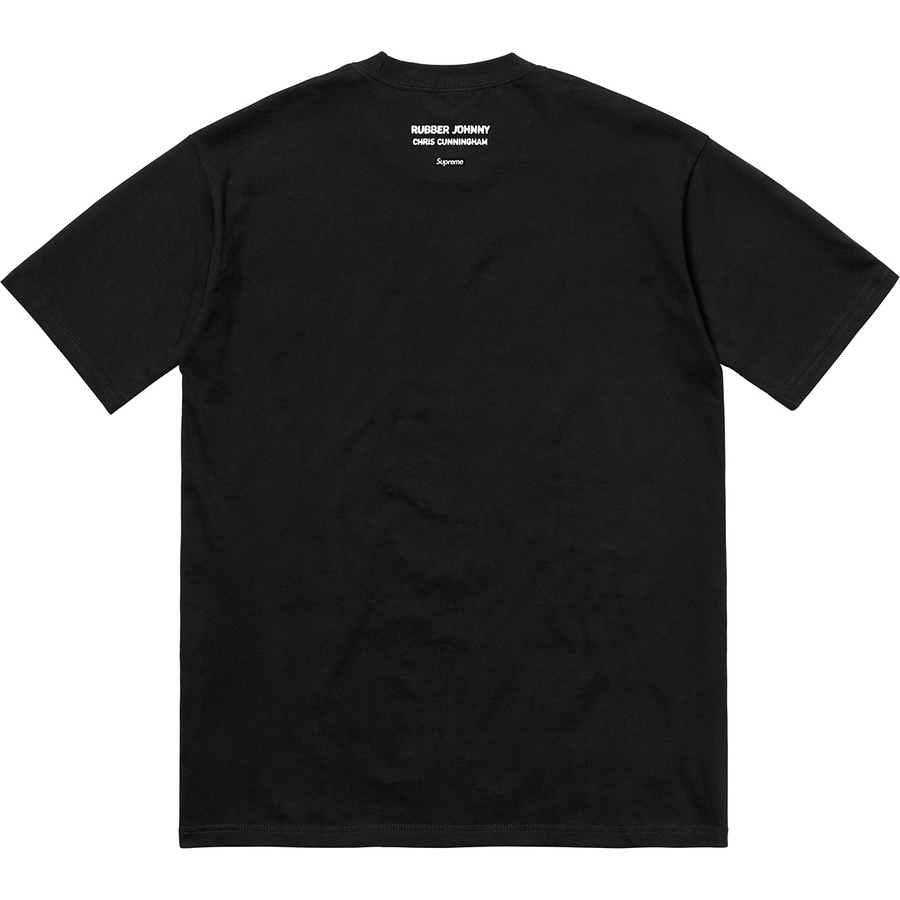 Details on Chris Cunningham Rubber Johnny Tee Black from fall winter
                                                    2018 (Price is $44)