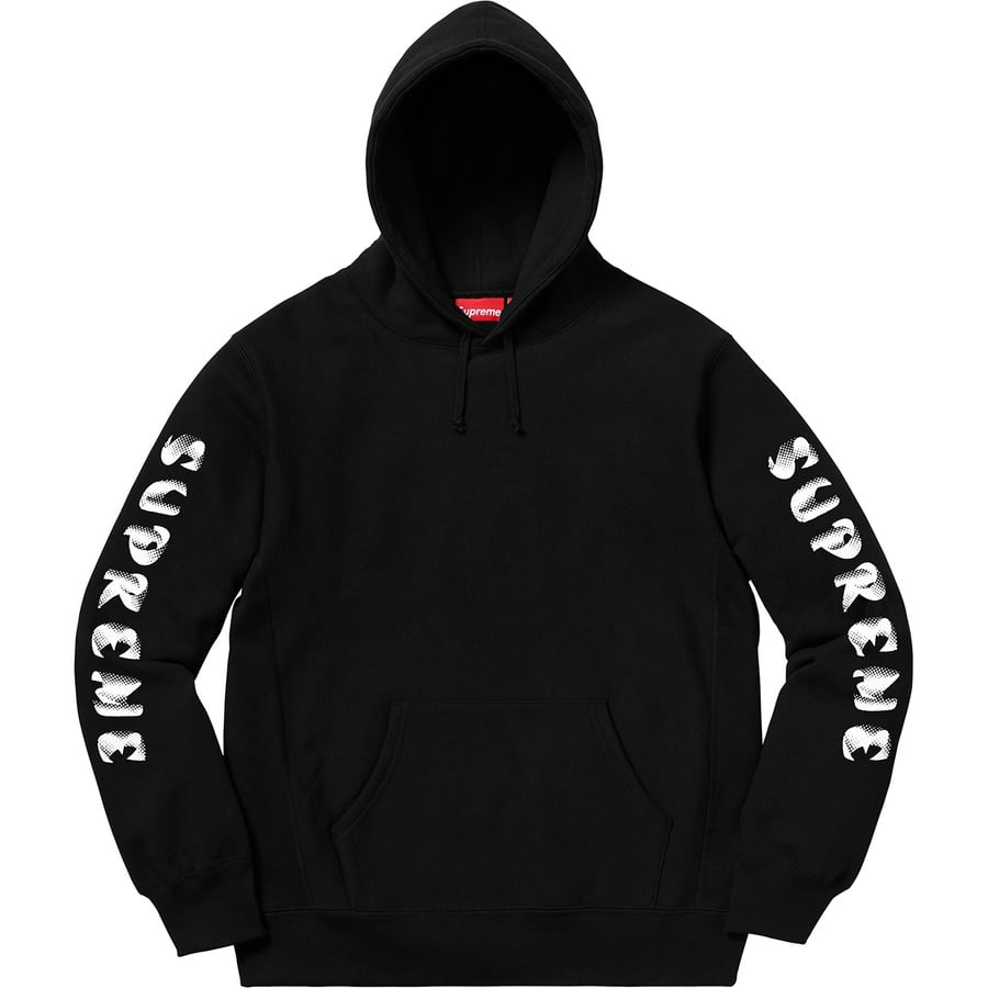 Details on Gradient Sleeve Hooded Sweatshirt Black from fall winter
                                                    2018 (Price is $158)