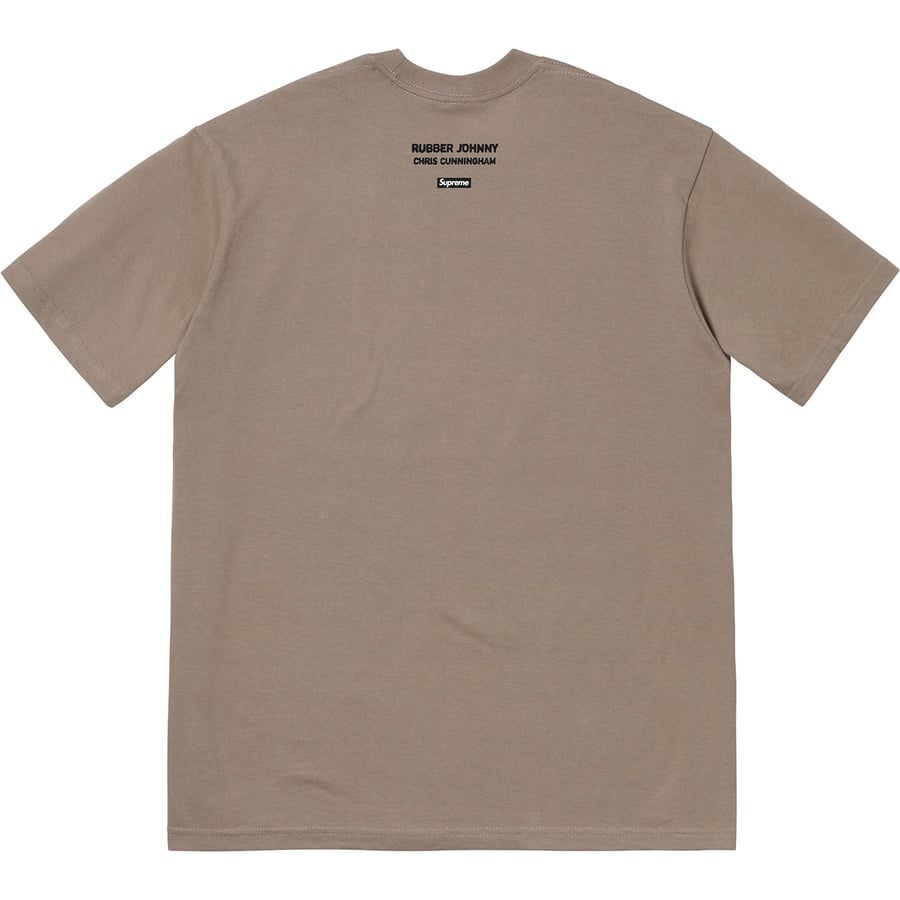 Details on Chris Cunningham Rubber Johnny Tee Taupe from fall winter
                                                    2018 (Price is $44)