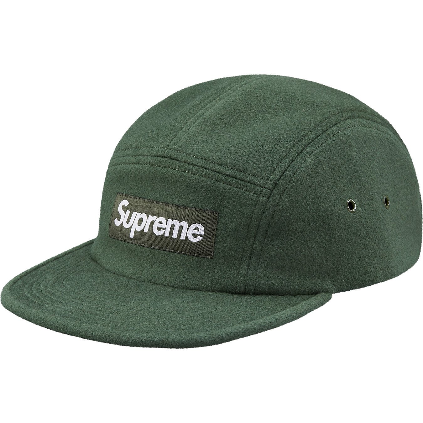 Supreme Green Wool Twill Tweed 5 Panel Camp Cap USA hat