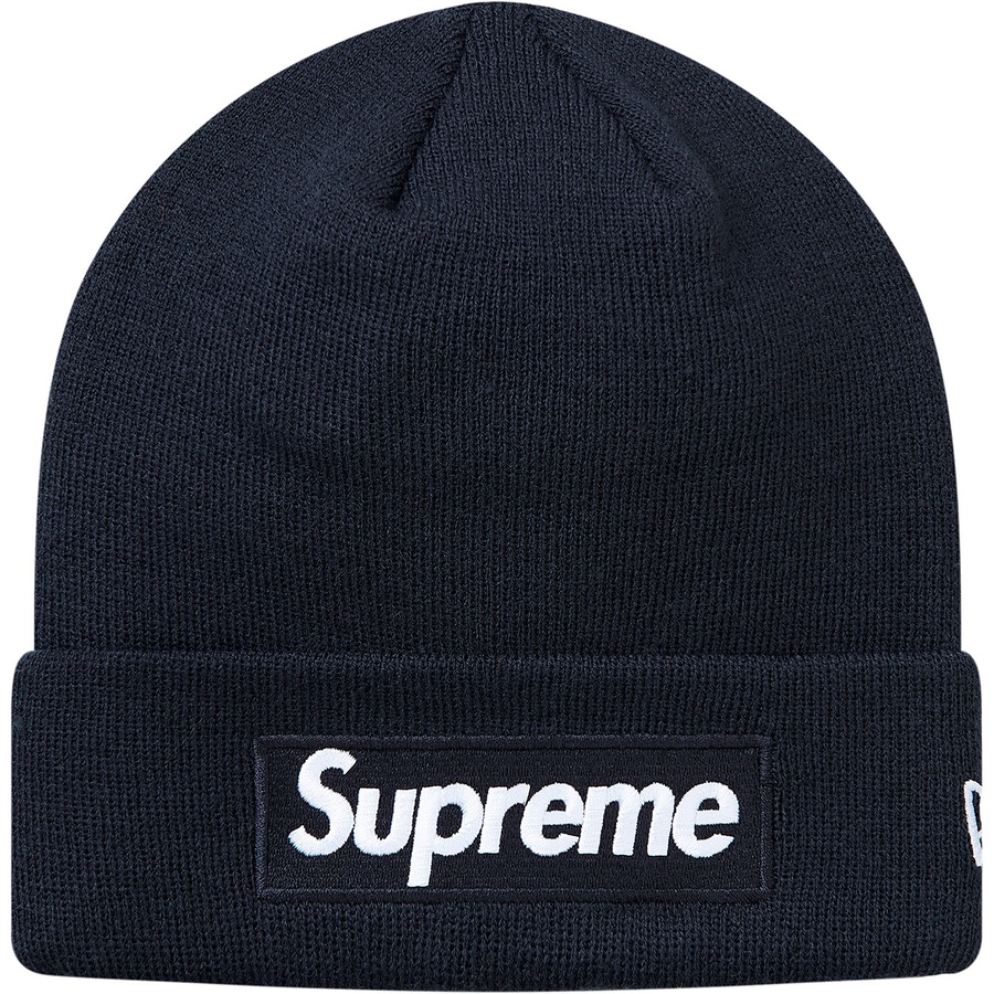 Details on New Era Box Logo Beanie Navy from fall winter
                                                    2018 (Price is $38)