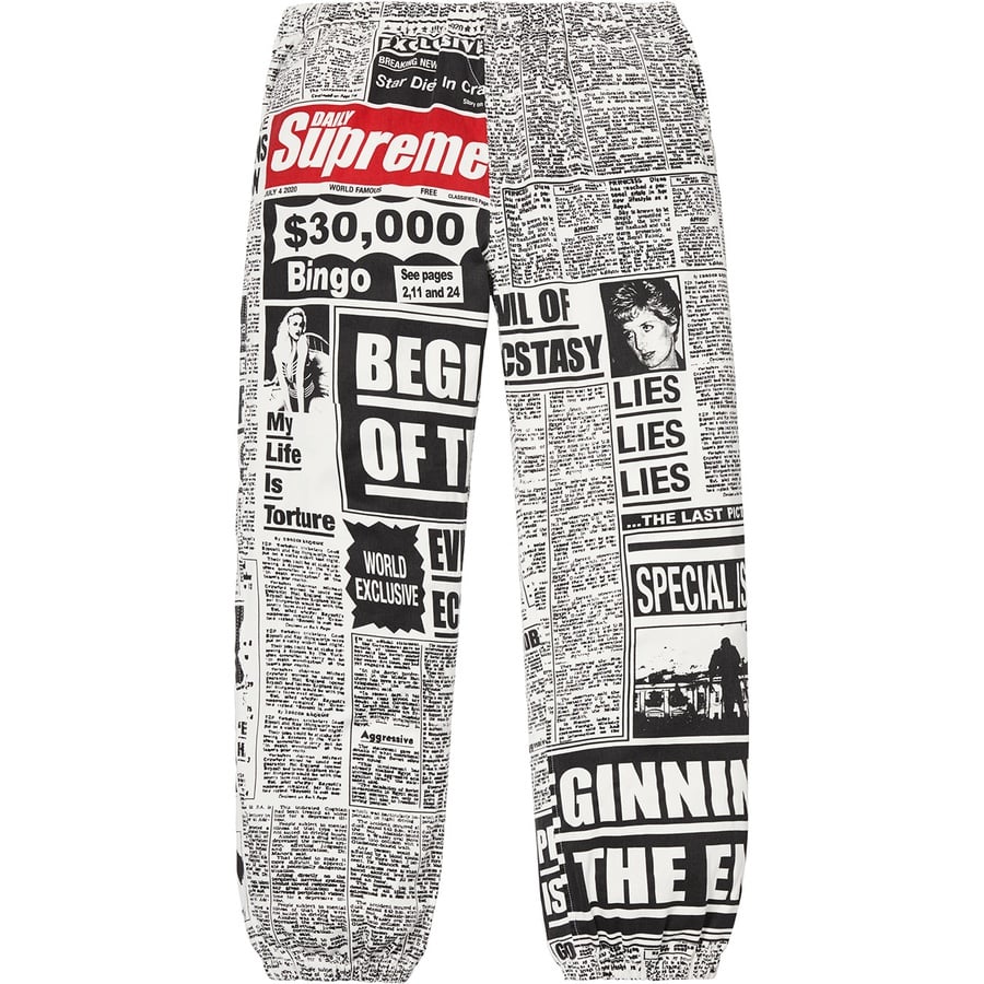 Newsprint Skate Pant - fall winter 2018 - Supreme