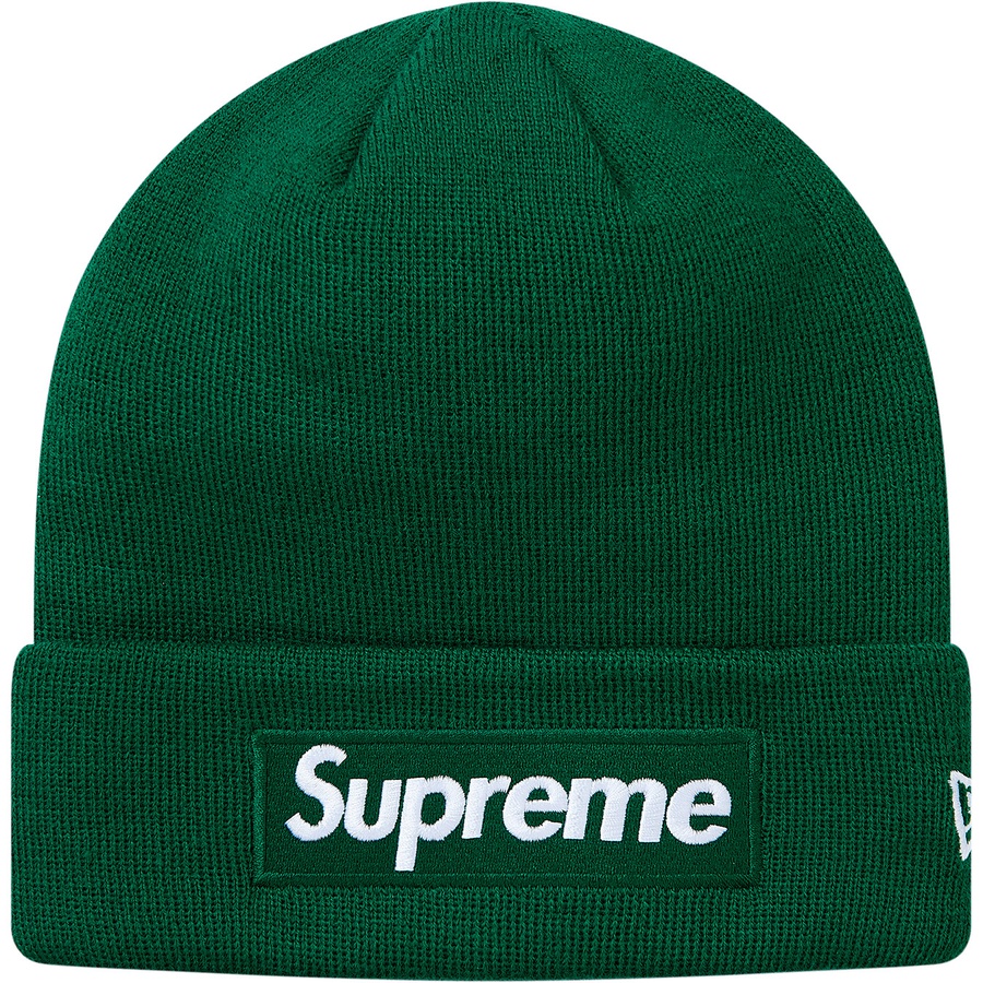 Details on New Era Box Logo Beanie Dark Green from fall winter
                                                    2018 (Price is $38)