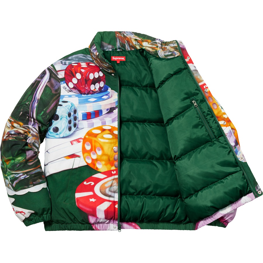 Details on Casino Down Jacket Green from fall winter
                                                    2018 (Price is $348)