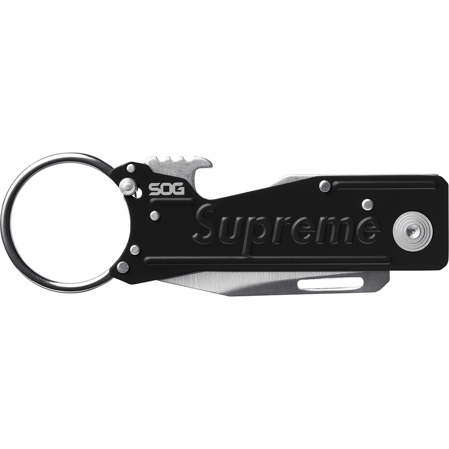 Details on Supreme SOG KeyTron Folding Knife Black from fall winter 2018 (Price is $30)