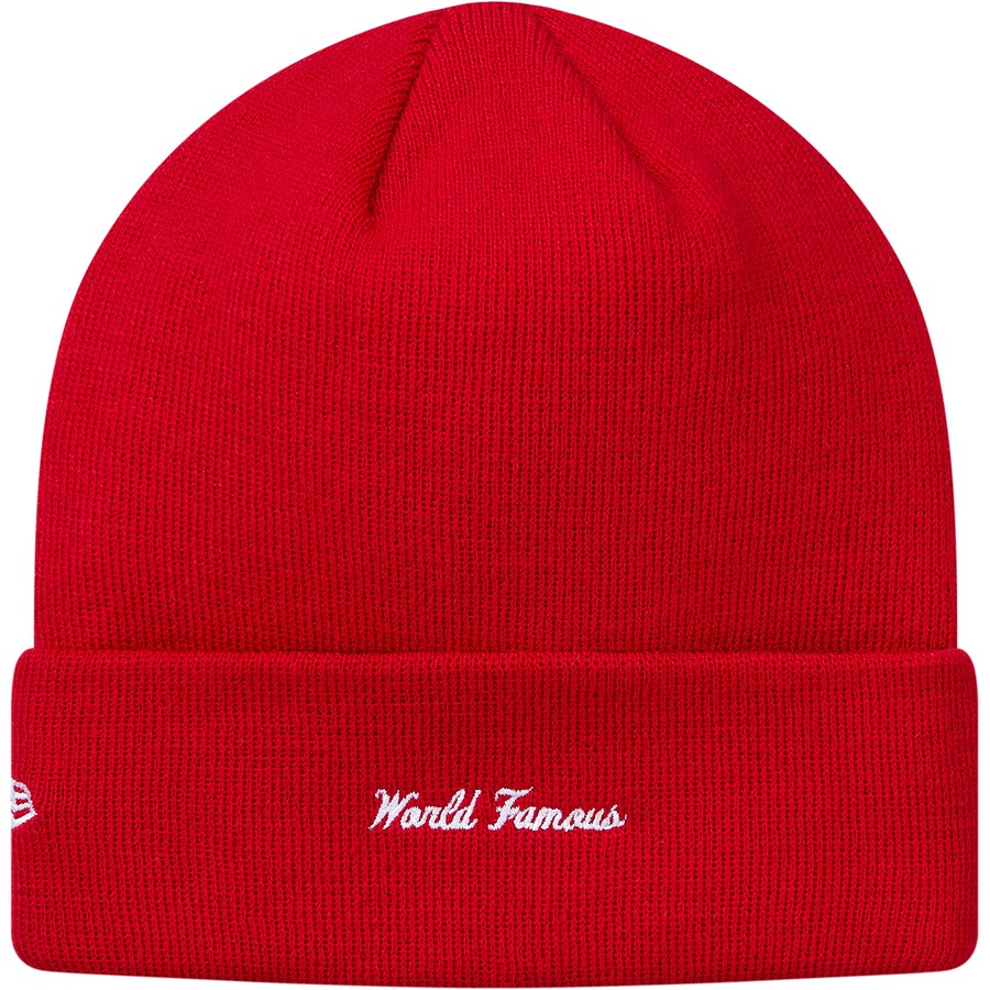 Details on New Era Box Logo Beanie Red from fall winter 2018 (Price is $38)