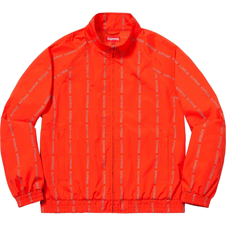 Details on Reflective Text Track Jacket Orange from fall winter
                                                    2018 (Price is $198)