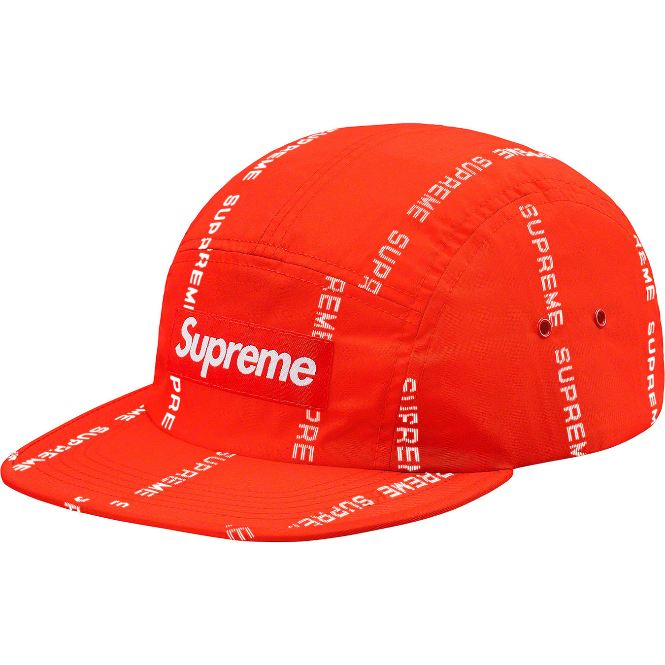 Supreme Reflective Text Camp Cap