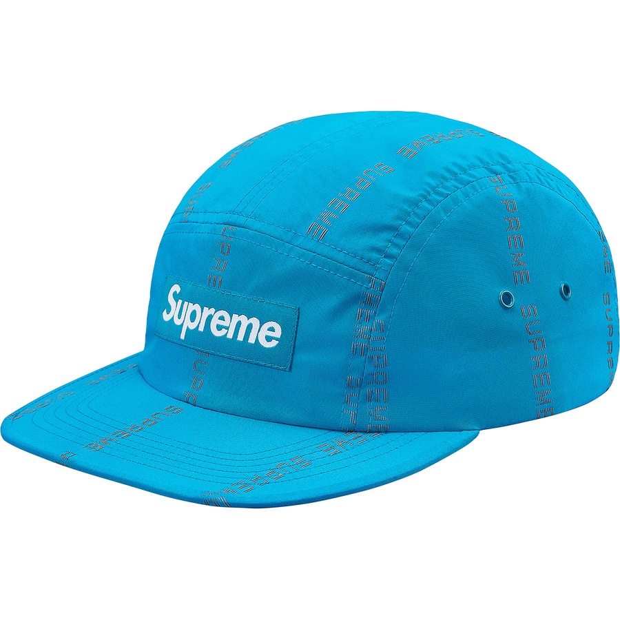 Details on Reflective Text Camp Cap Blue from fall winter 2018 (Price is $48)