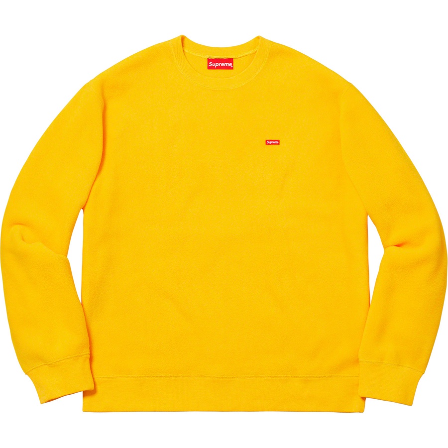 Details on Polartec Small Box Crewneck Yellow from fall winter
                                                    2018 (Price is $138)