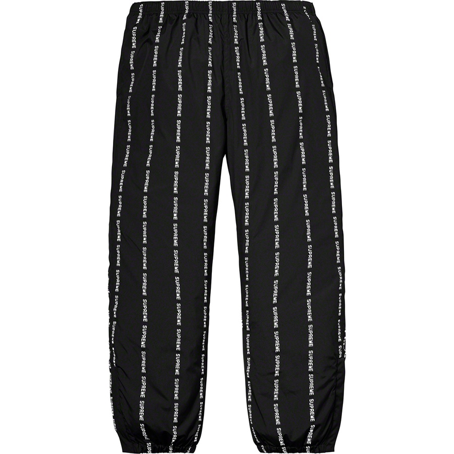 Details on Reflective Text Track Pant Black from fall winter
                                                    2018 (Price is $148)