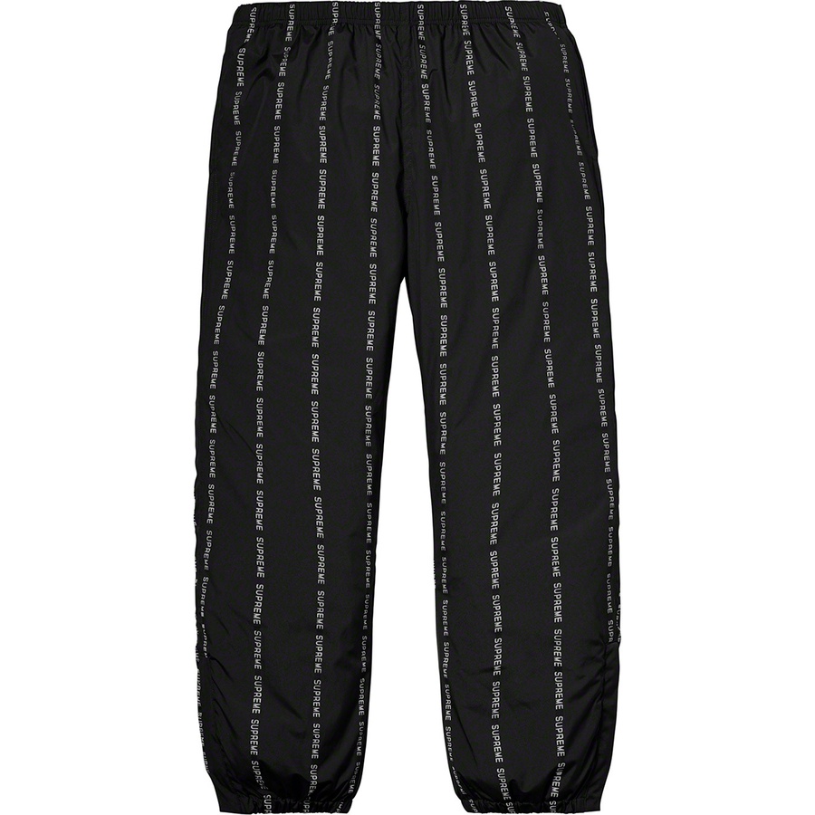 Details on Reflective Text Track Pant Black from fall winter
                                                    2018 (Price is $148)