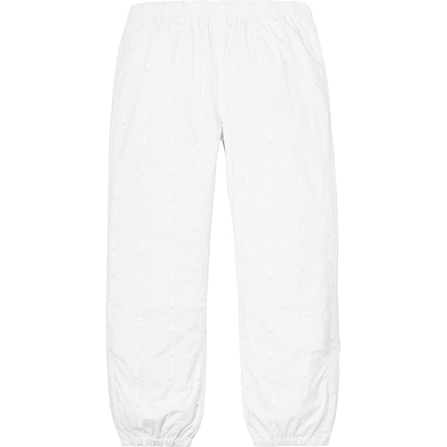 Details on Reflective Text Track Pant White from fall winter
                                                    2018 (Price is $148)
