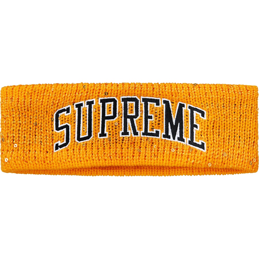 Details on New Era Sequin Arc Logo Headband Yellow from fall winter
                                                    2018 (Price is $32)