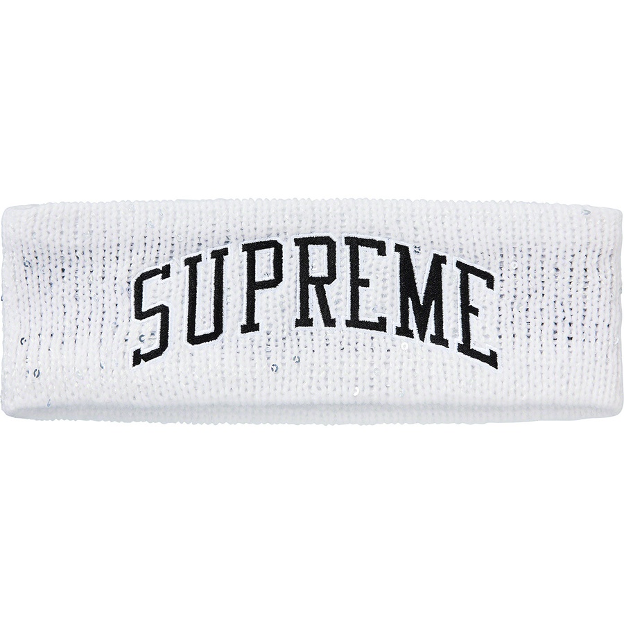 Details on New Era Sequin Arc Logo Headband White from fall winter
                                                    2018 (Price is $32)