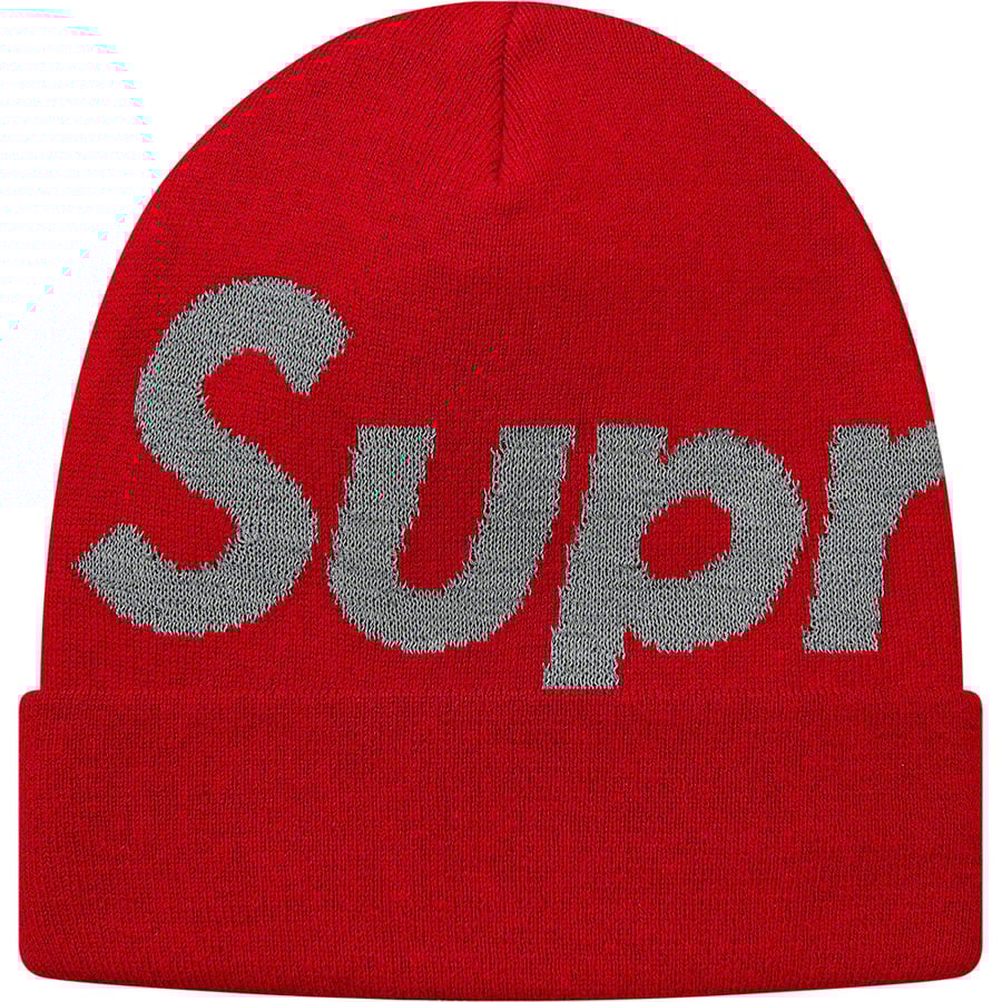 Supreme Big Logo Beanie (FW18) - Red - $40