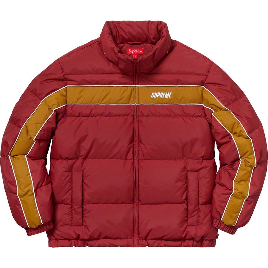 Details on Stripe Panel Down Jacket Burgundy from fall winter
                                                    2018 (Price is $258)