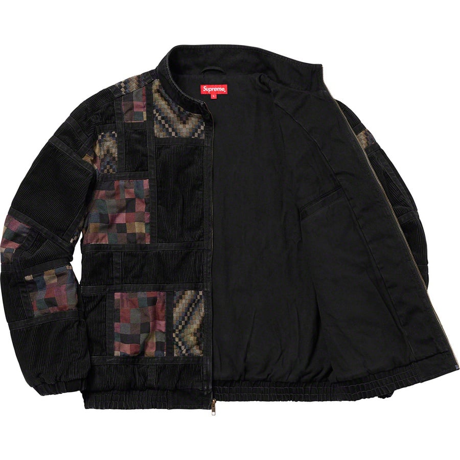 Details on Corduroy Patchwork Denim Jacket Washed Black from fall winter
                                                    2018 (Price is $238)