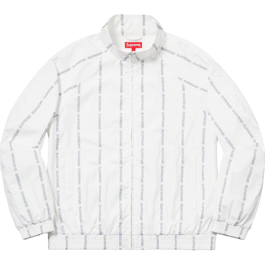 Details on Reflective Text Track Jacket White from fall winter
                                                    2018 (Price is $198)