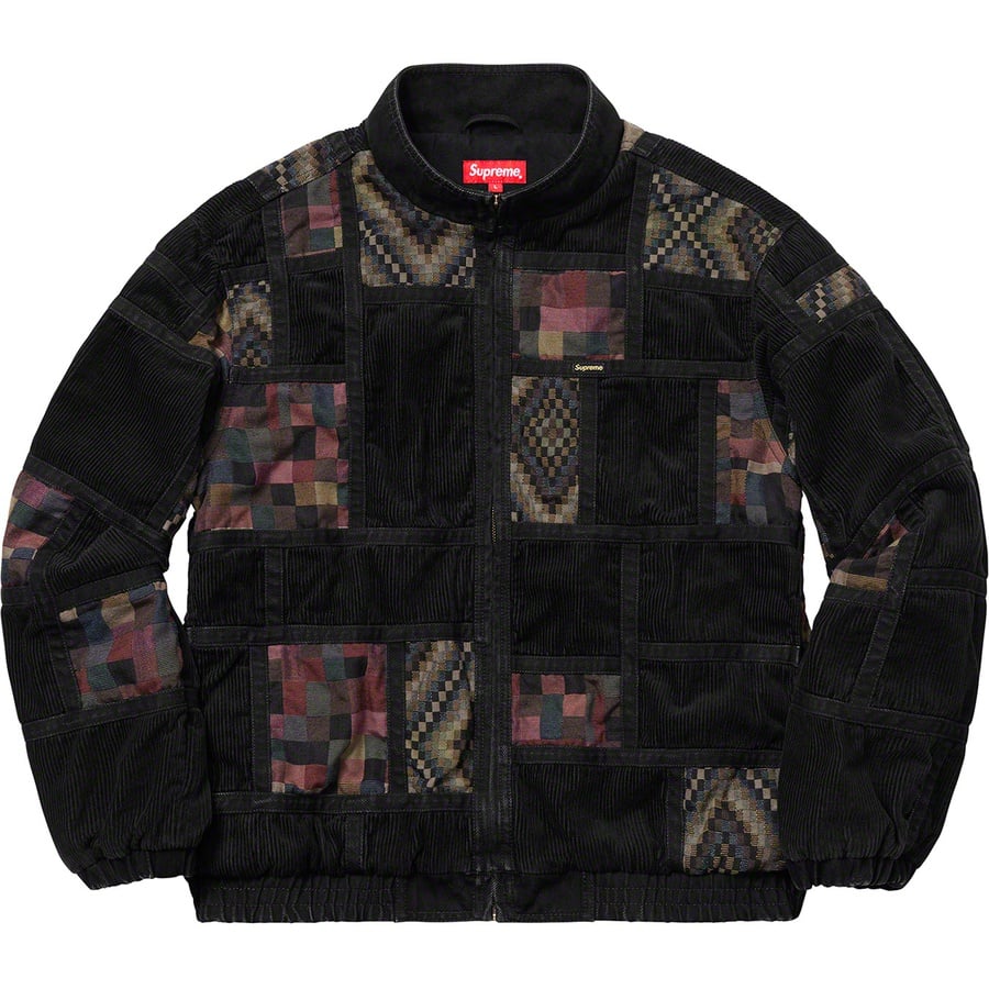 Details on Corduroy Patchwork Denim Jacket Washed Black from fall winter
                                                    2018 (Price is $238)