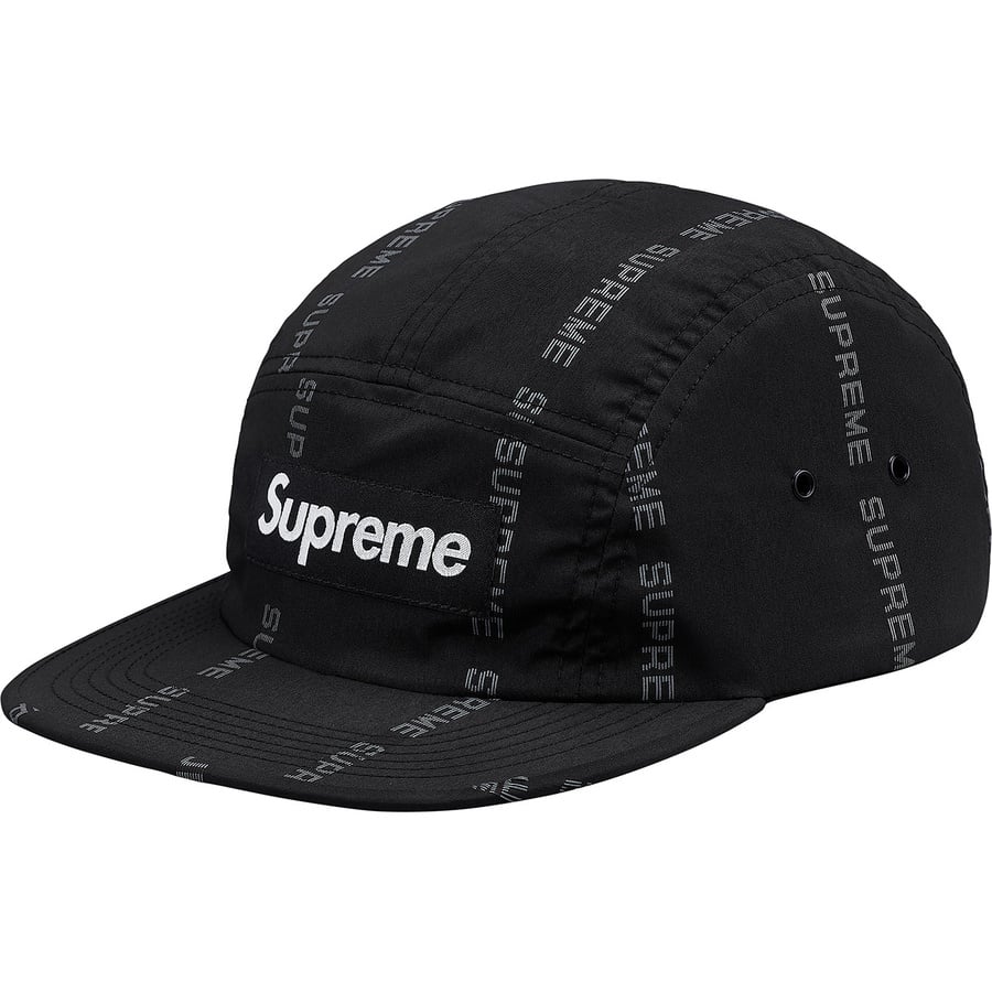 Details on Reflective Text Camp Cap Black from fall winter 2018 (Price is $48)