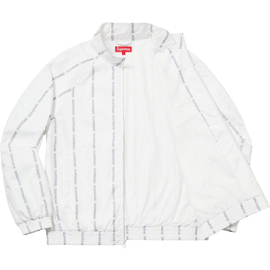 Details on Reflective Text Track Jacket White from fall winter
                                                    2018 (Price is $198)