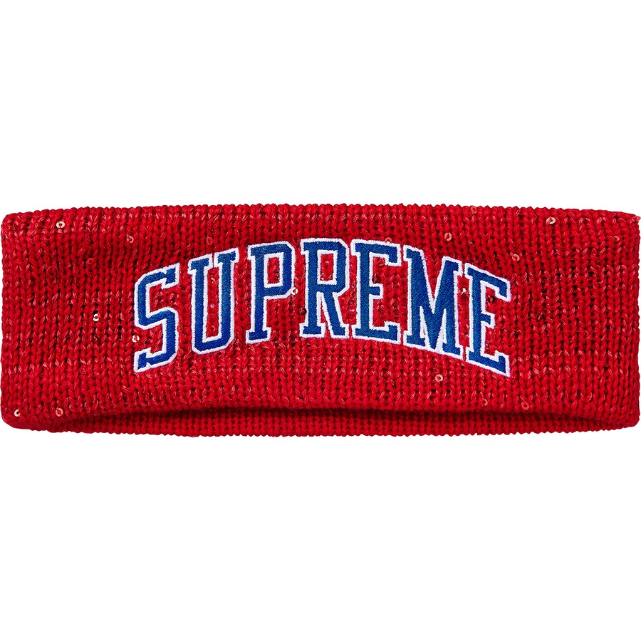 Details on New Era Sequin Arc Logo Headband Red from fall winter
                                                    2018 (Price is $32)