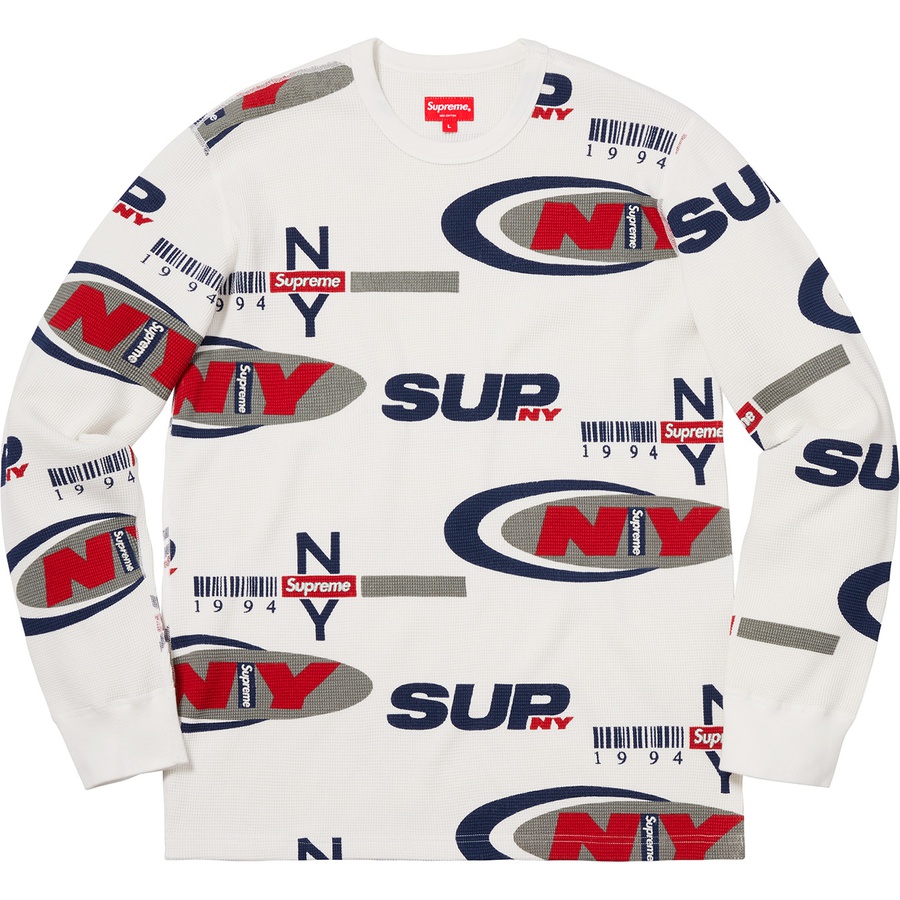 Details on Supreme NY Waffle Thermal White from fall winter
                                                    2018 (Price is $110)