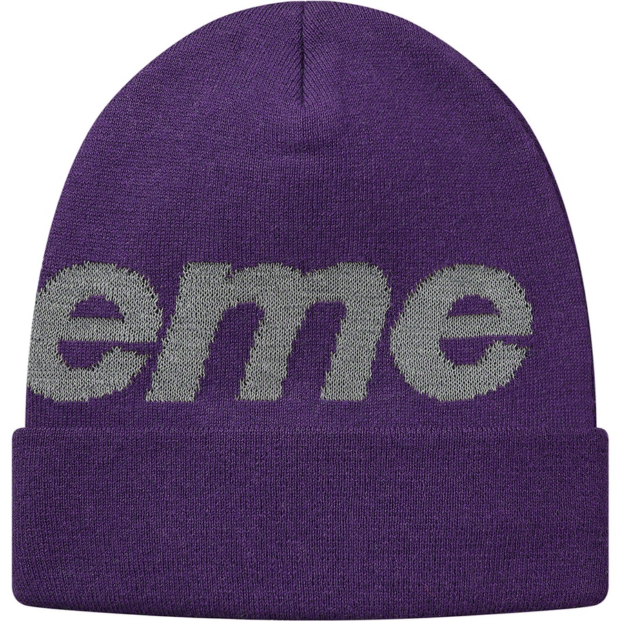 Details on Big Logo Beanie Bright Purple from fall winter
                                                    2018 (Price is $40)