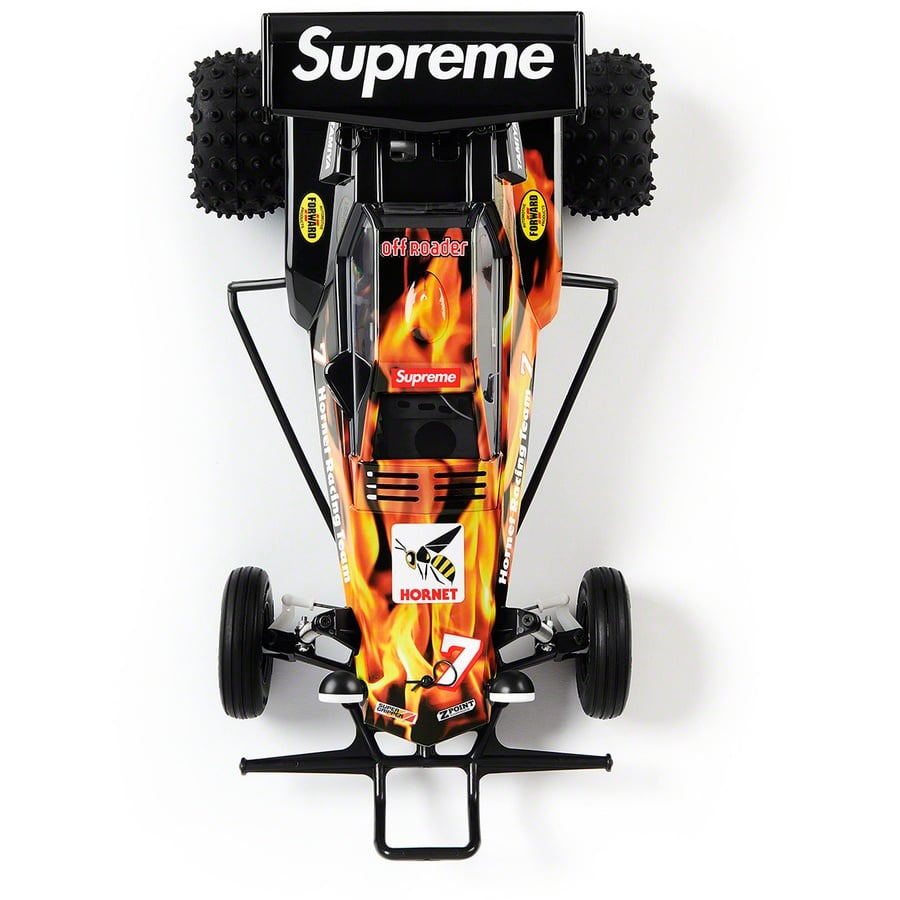 Details on Supreme Tamiya Hornet RC Car Flames from fall winter
                                                    2018 (Price is $298)