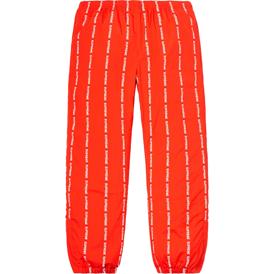 Details on Reflective Text Track Pant Orange from fall winter 2018 (Price is $148)