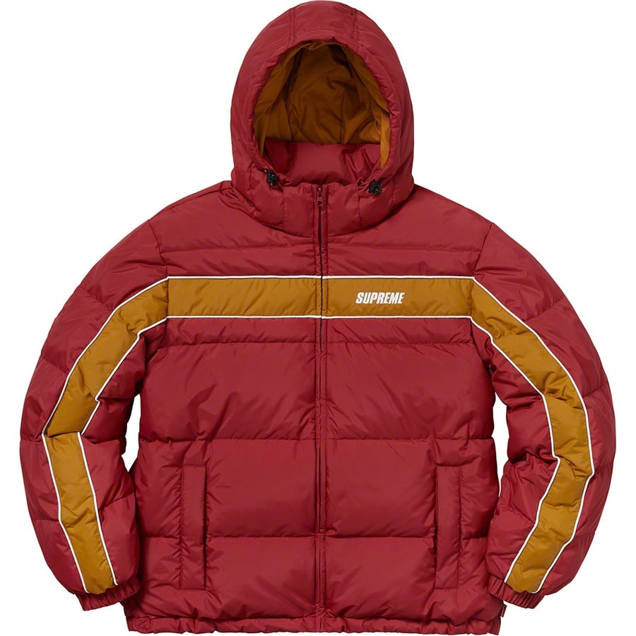 Details on Stripe Panel Down Jacket Burgundy from fall winter
                                                    2018 (Price is $258)