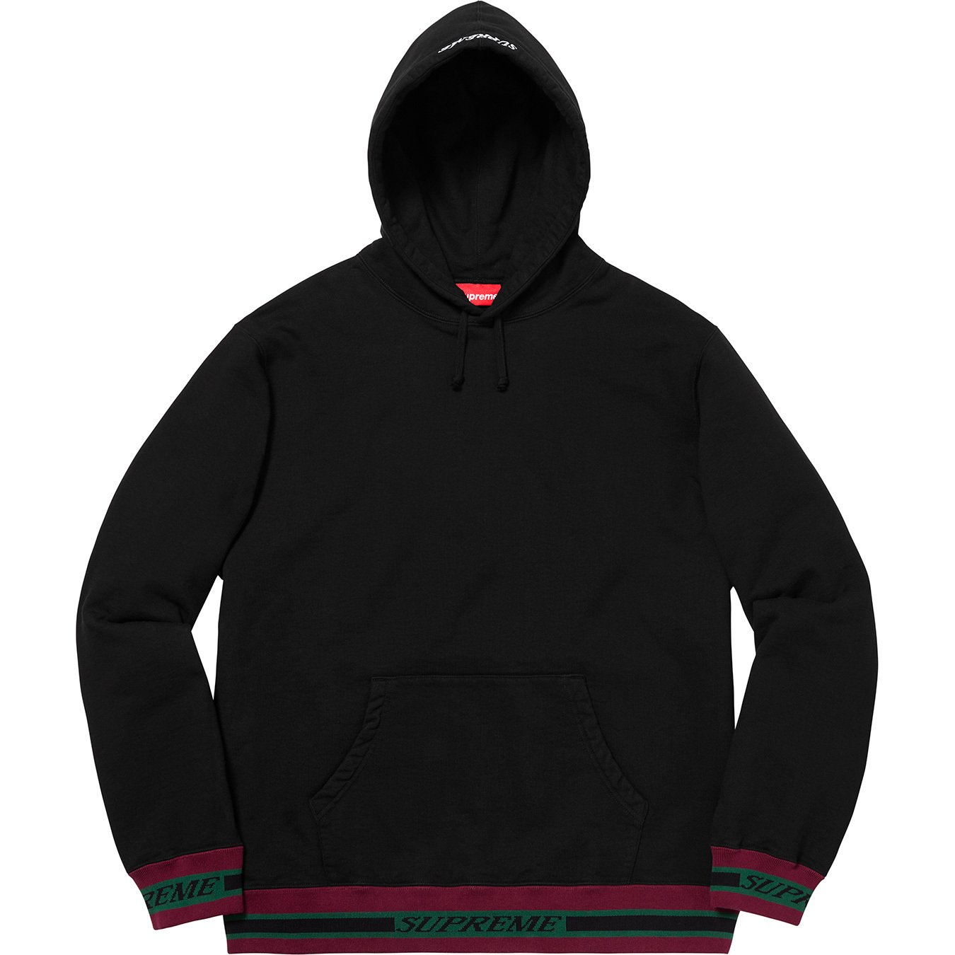 supreme Striped Rib Hooded Sweatshirt