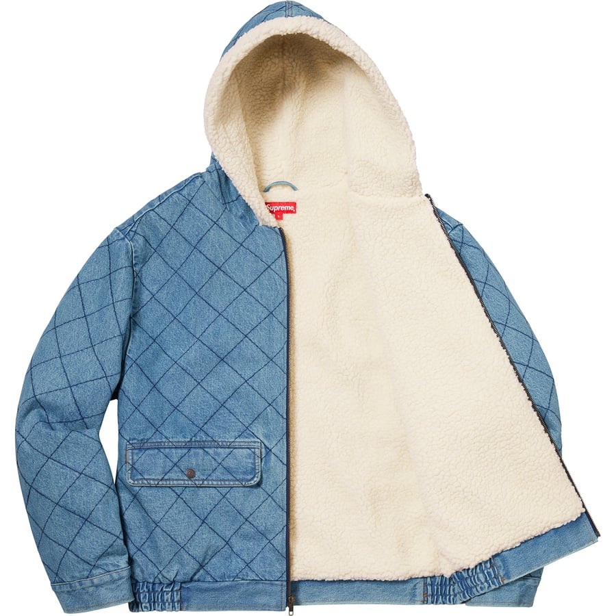 Details on Quilted Denim Pilot Jacket Washed Blue from fall winter
                                                    2018 (Price is $198)