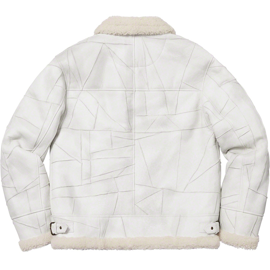 Details on Patchwork Shearling B-3 Jacket White from fall winter
                                                    2018 (Price is $868)