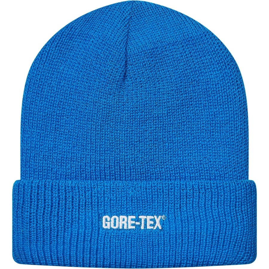 Details on GORE-TEX Beanie Blue from fall winter
                                                    2018 (Price is $38)