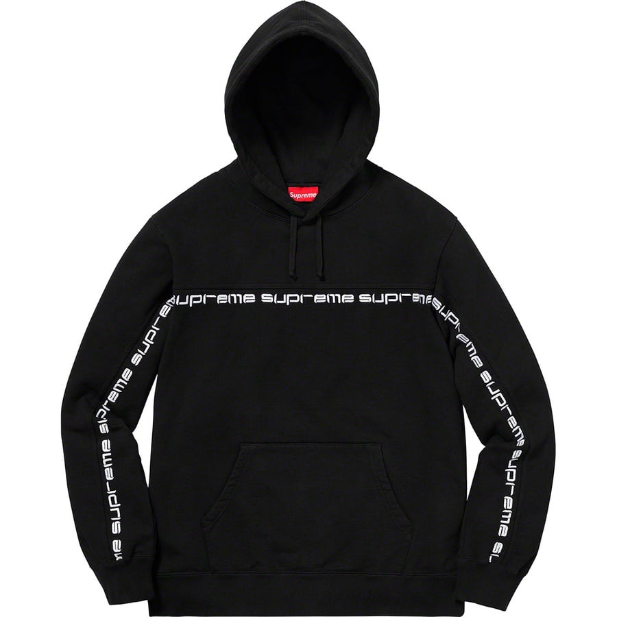 Text Stripe Hooded Sweatshirt - fall winter 2018 - Supreme