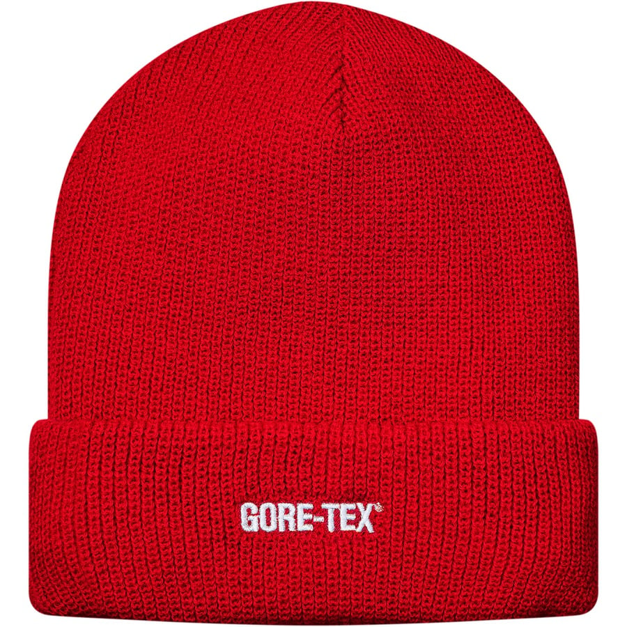 Details on GORE-TEX Beanie Red from fall winter
                                                    2018 (Price is $38)