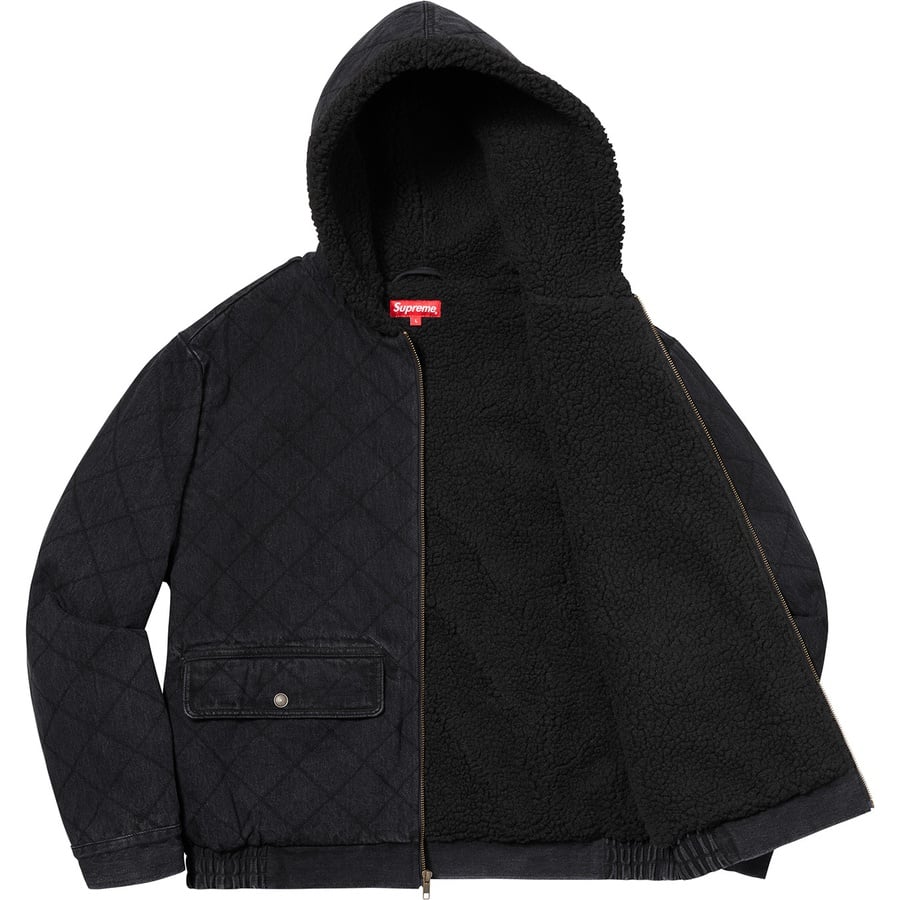 Details on Quilted Denim Pilot Jacket Washed Black from fall winter
                                                    2018 (Price is $198)