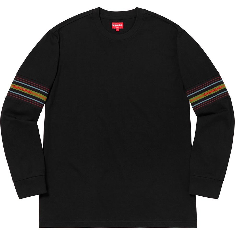 Details on Knit Panel Stripe L S Top Black from fall winter
                                                    2018 (Price is $98)