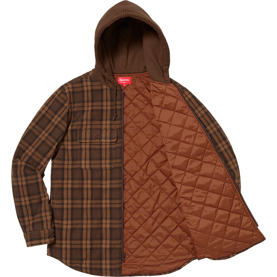 Details on Hooded Plaid Work Shirt Brown from fall winter
                                                    2018 (Price is $158)