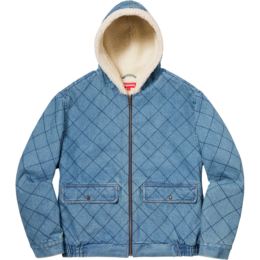 Details on Quilted Denim Pilot Jacket Washed Blue from fall winter
                                                    2018 (Price is $198)