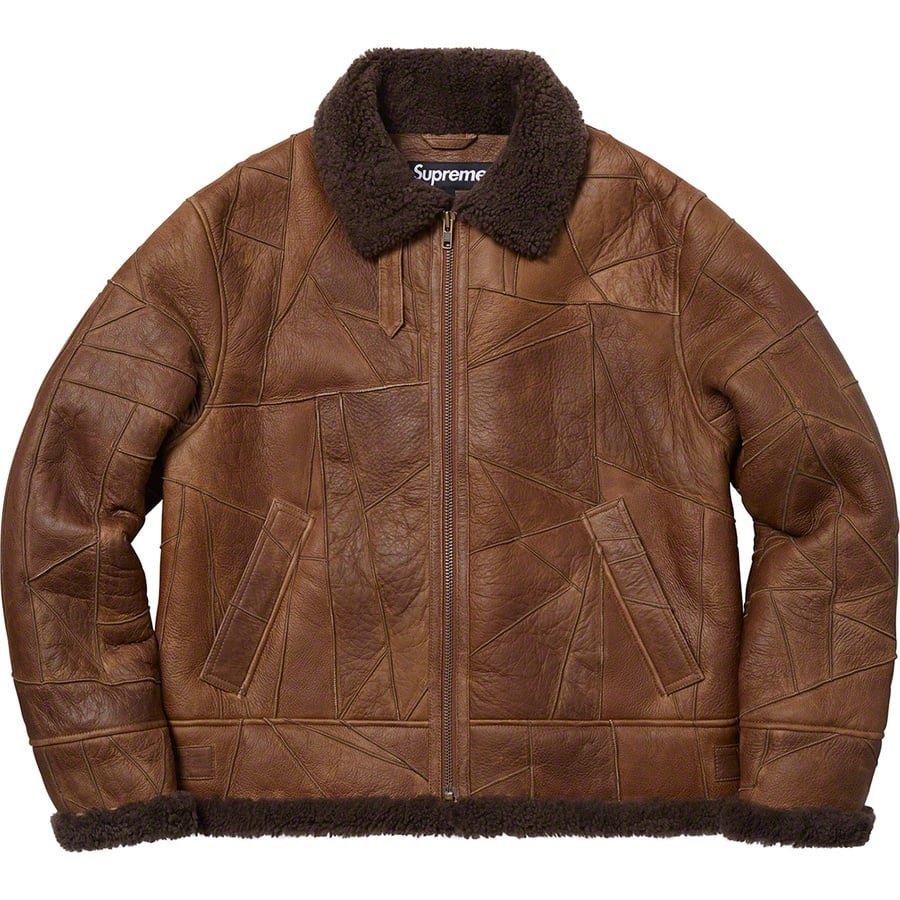 Details on Patchwork Shearling B-3 Jacket Brown from fall winter
                                                    2018 (Price is $868)