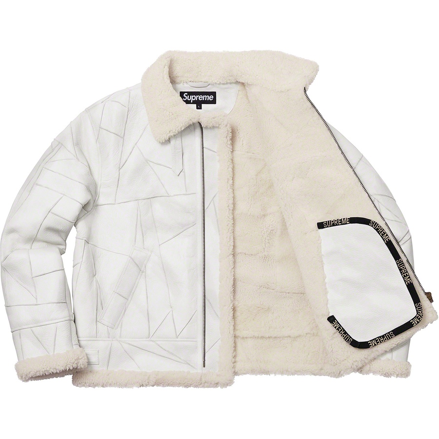 Details on Patchwork Shearling B-3 Jacket White from fall winter
                                                    2018 (Price is $868)