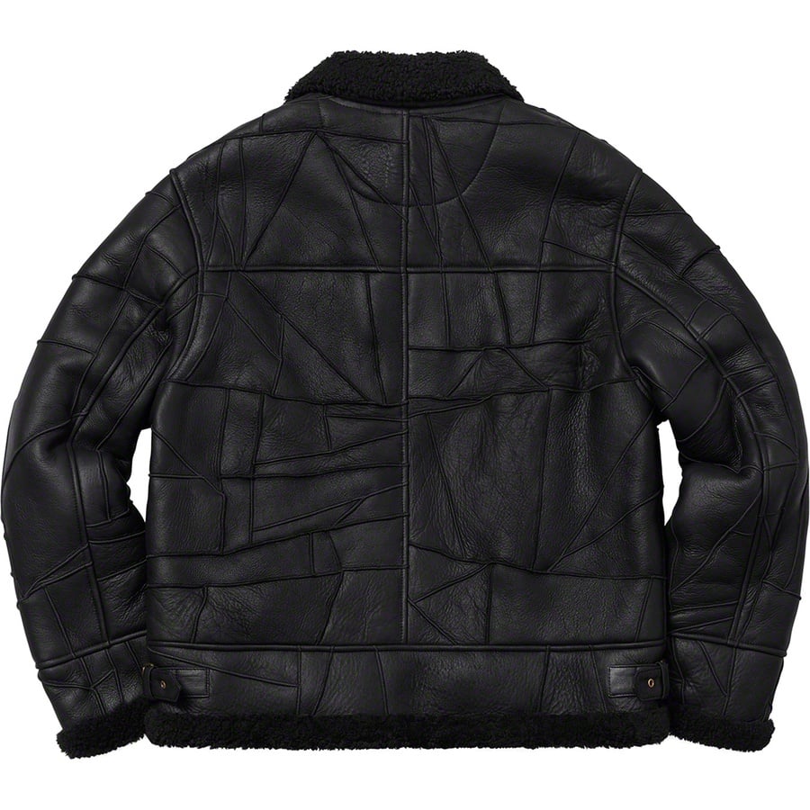 Details on Patchwork Shearling B-3 Jacket Black from fall winter
                                                    2018 (Price is $868)