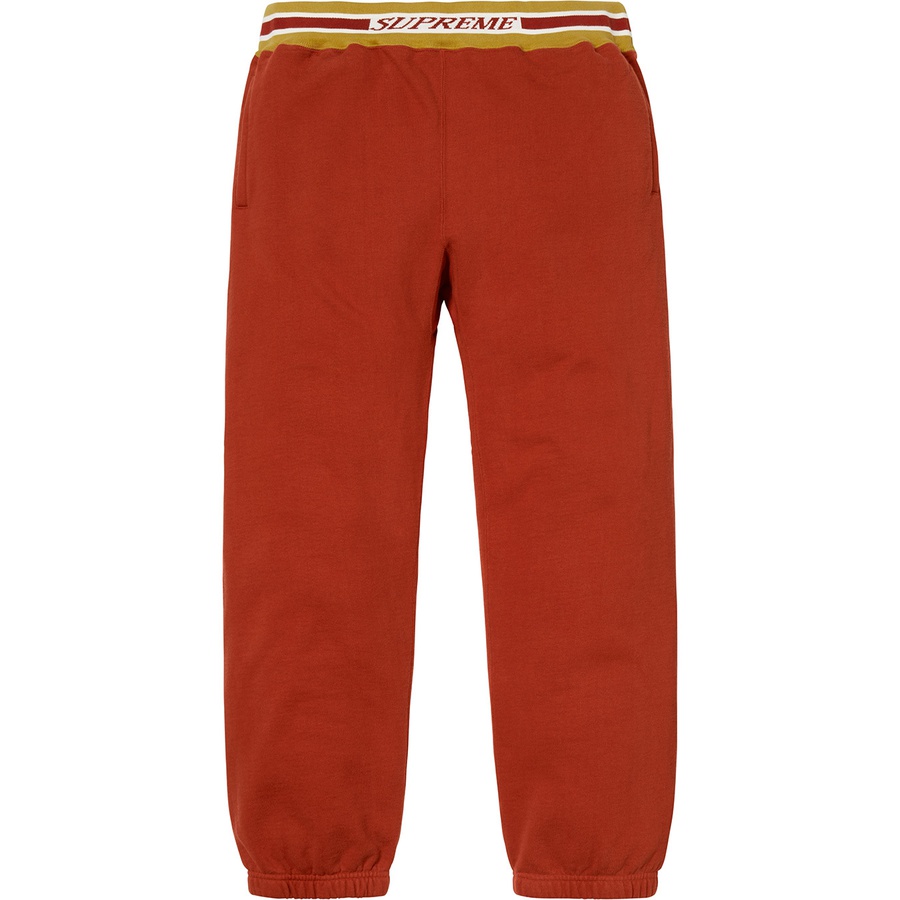 Details on Striped Rib Sweatpant Rust from fall winter 2018 (Price is $138)