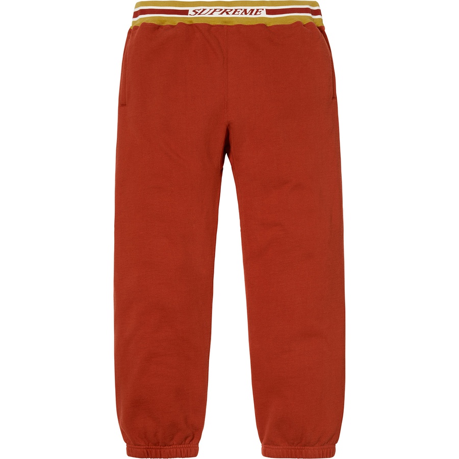 Details on Striped Rib Sweatpant Rust from fall winter
                                                    2018 (Price is $138)