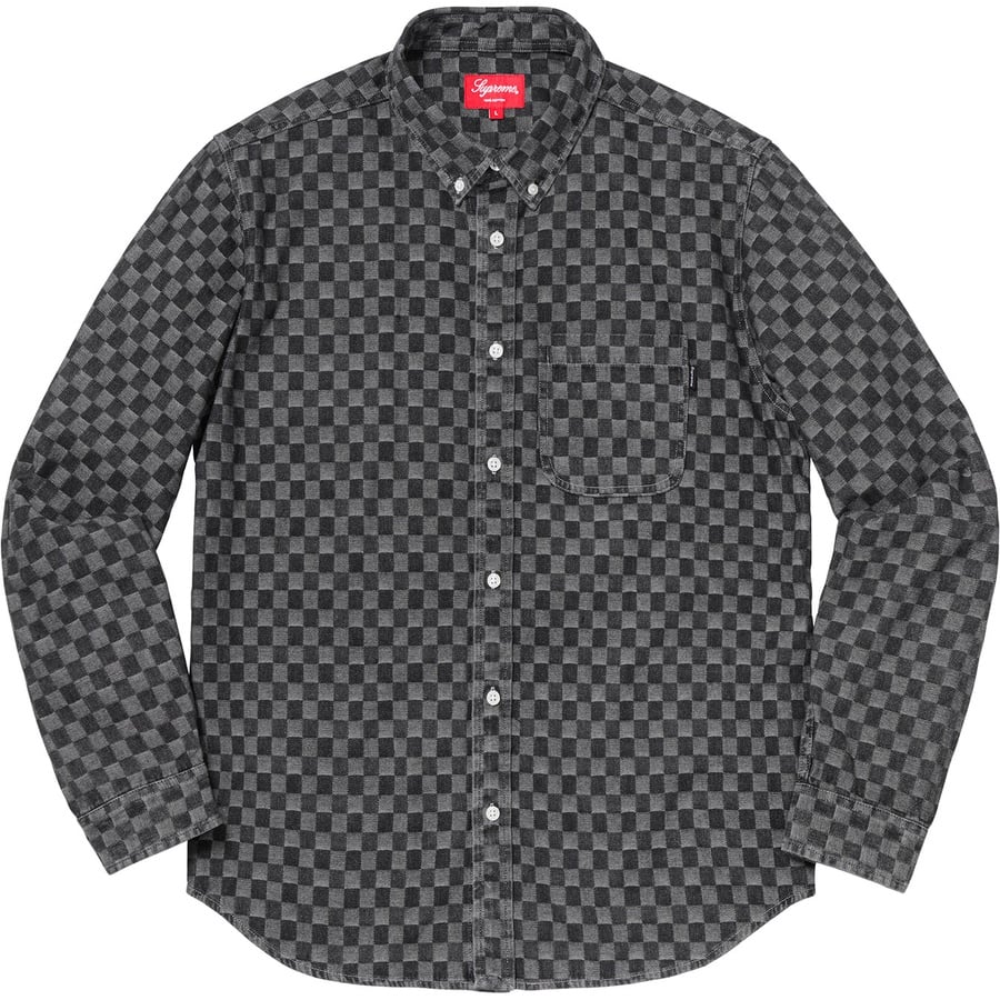 Details on Checkered Denim Shirt Black from fall winter
                                                    2018 (Price is $138)