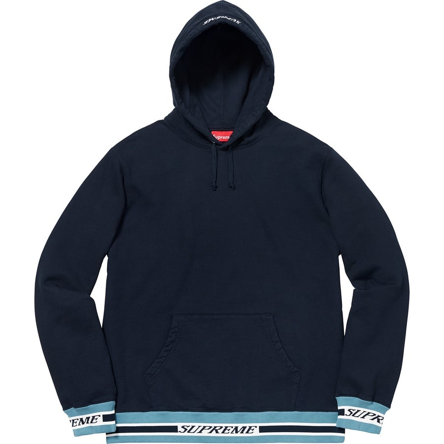 Details on Striped Rib Hooded Sweatshirt Navy from fall winter
                                                    2018 (Price is $148)